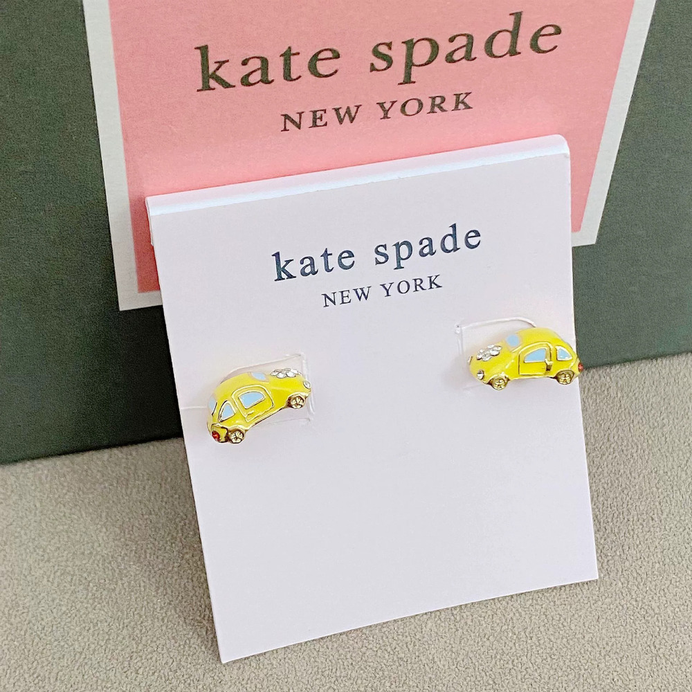 kate spade 3D Car Rhinestone Stud Earrings